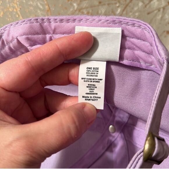 Sonoma Cotton Lavender Orange mamá Embroidered Cap - Picture 7 of 8